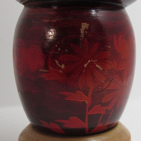 Big red Japanese kokeshi doll/ kokeshi doll/ set k - Picture 5 of 9